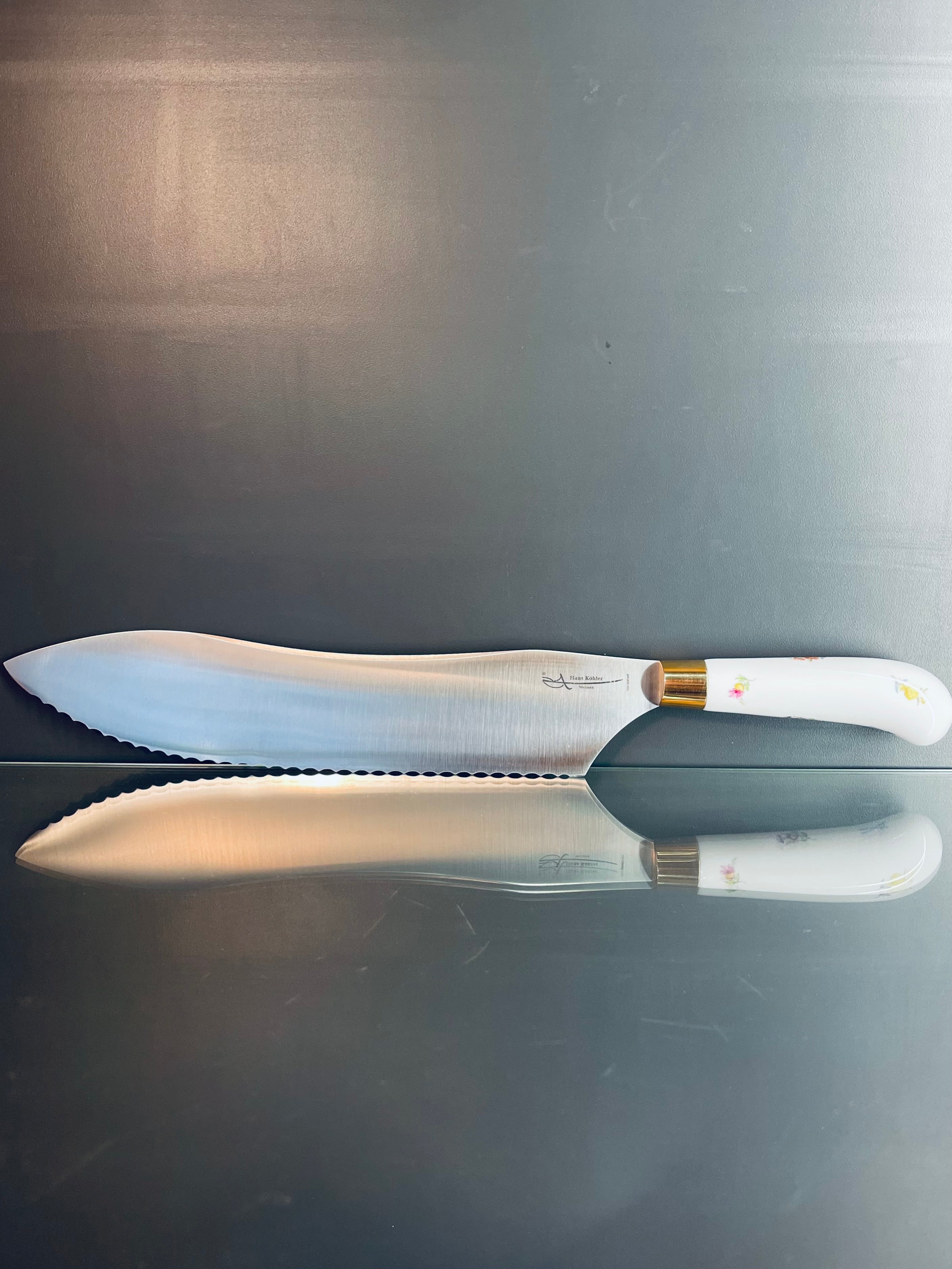 Meissner Stollenmesser | Blumendekor