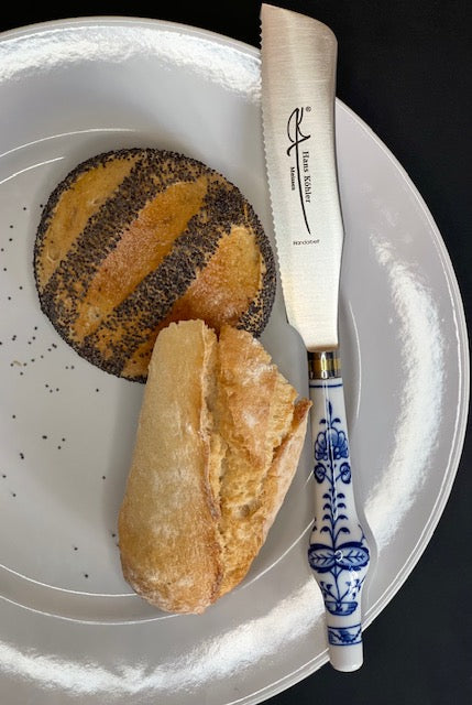 Frühstücksmesser mit Meissner Porzellan