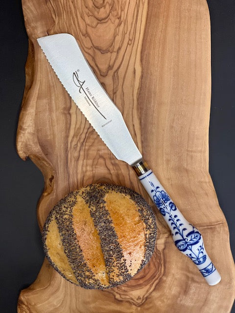 Frühstücksmesser mit Meissner Porzellan
